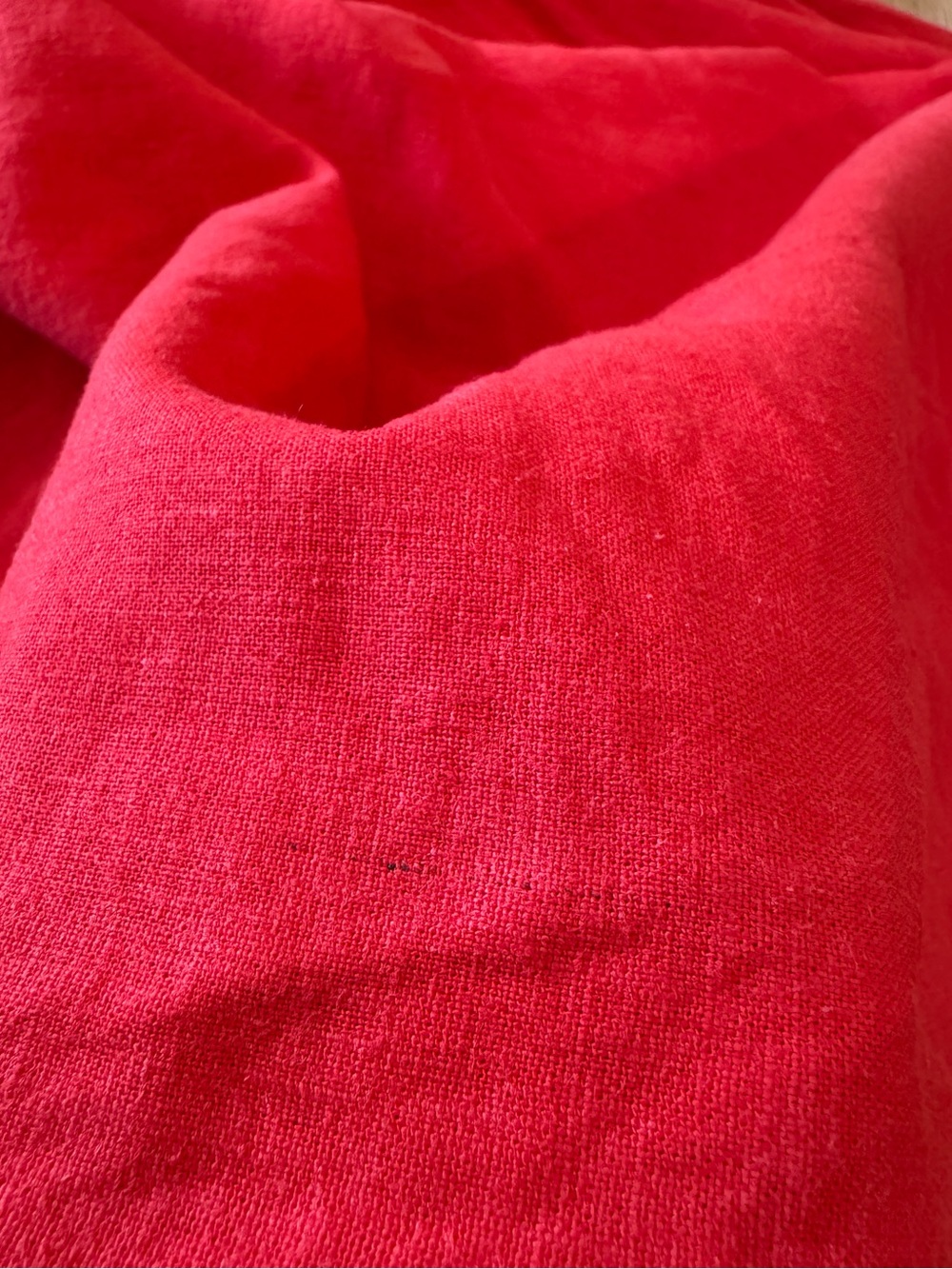 FARM Rio Red Floral-Appliqué Linen Dress Maxi Small - Picture 14 of 16